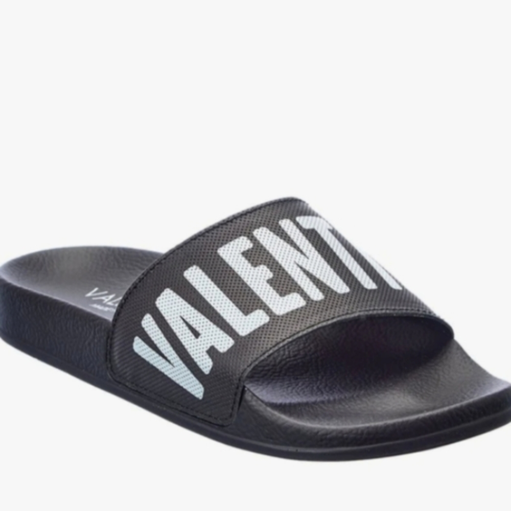 Valentino by Mario Valentino Black Slide Shoes